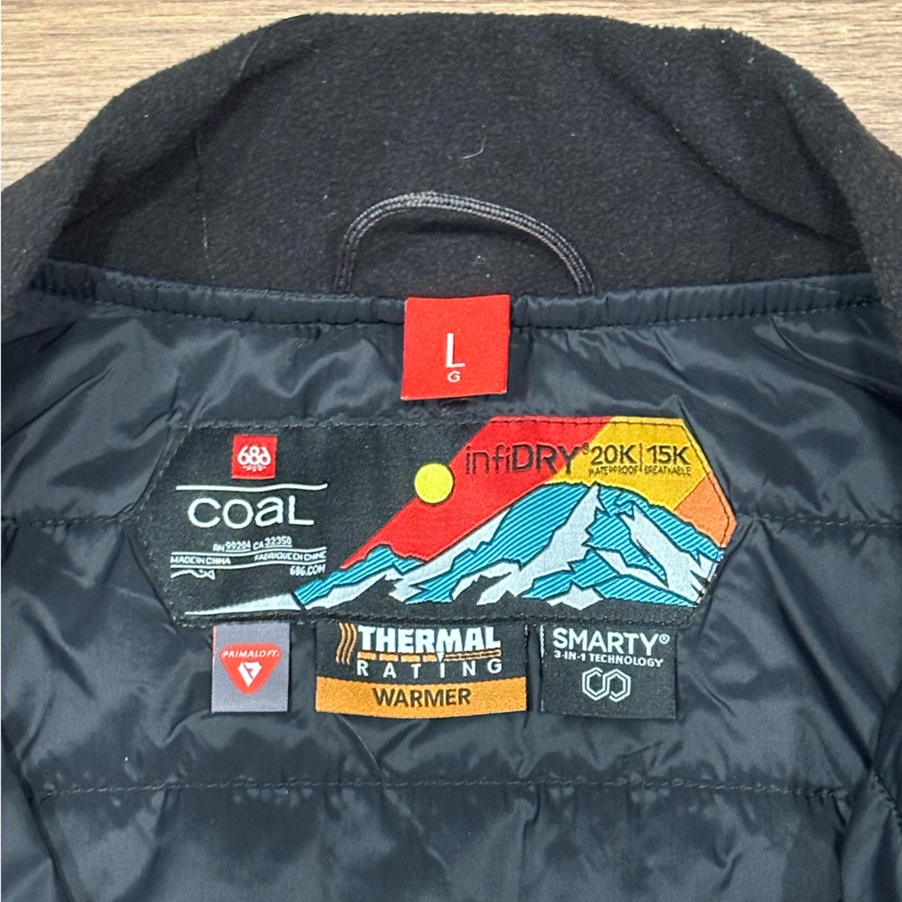 686 X Coal Smarty 3 in 1 Vest Bib Set in Black Size Large - Picture 4 of 14